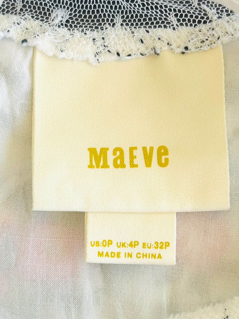Maeve Anthropologie Macie tank embroidered sequins white lace 0 Petite - Picture 7 of 9
